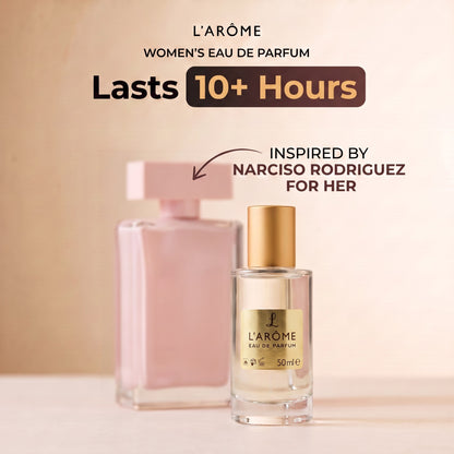 lx-template-v1 | 01 Lasts 10+ hours, inspired by For Her Narciso Rodriguez (Pink Bottle)