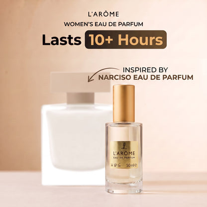 lx-template-v1 | 01 Lasts 10+ hours, inspired by Naricoso Eau De Parfum (White Bottle)