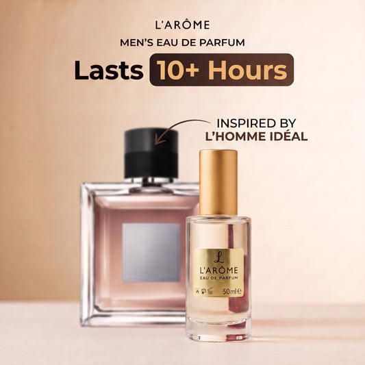 lx-template-v1 | 01 Lasts 10+ hours, inspired by L'Homme Ideal Eau De Parfum