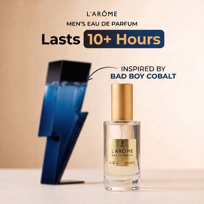 lx-template-v1 | 01 Lasts 10+ hours, inspired by Bad Boy Cobalt Parfum Electrique