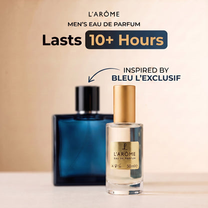 lx-template-v1 | 01 Lasts 10+ hours, inspired by Bleu De Chanel L Exclusif